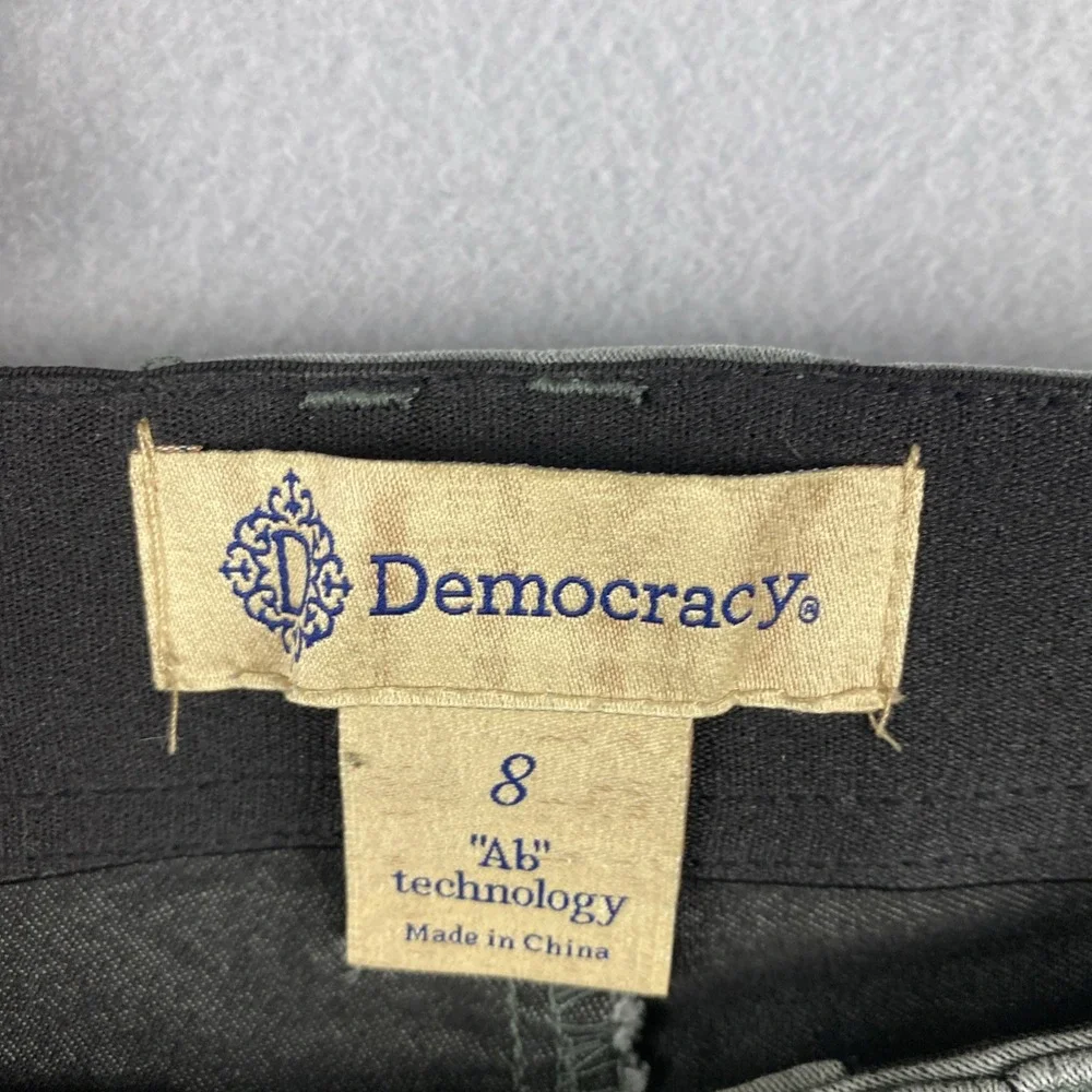 Democracy Ab Solution Skinny Twill Ankle Pants Womens 8 Olive Green Slimming‎